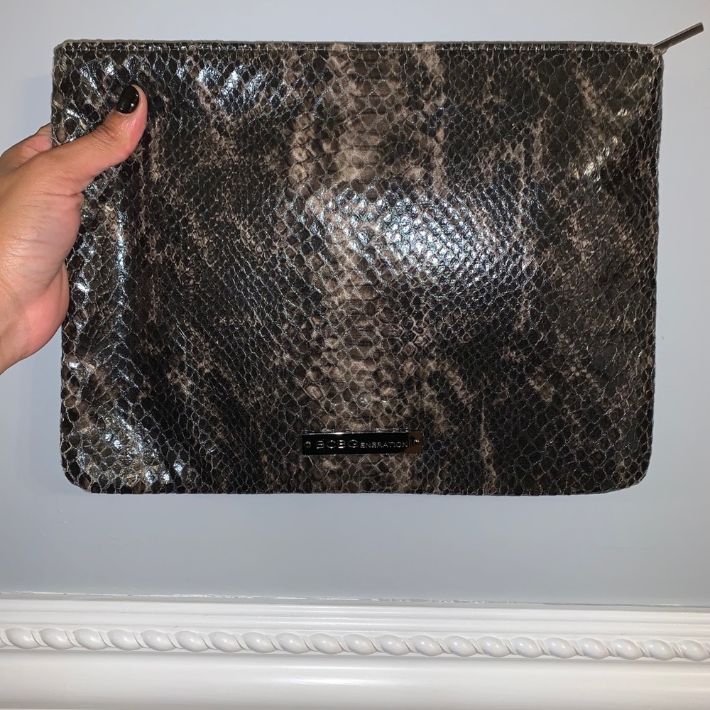 BCBG snakeskin clutch